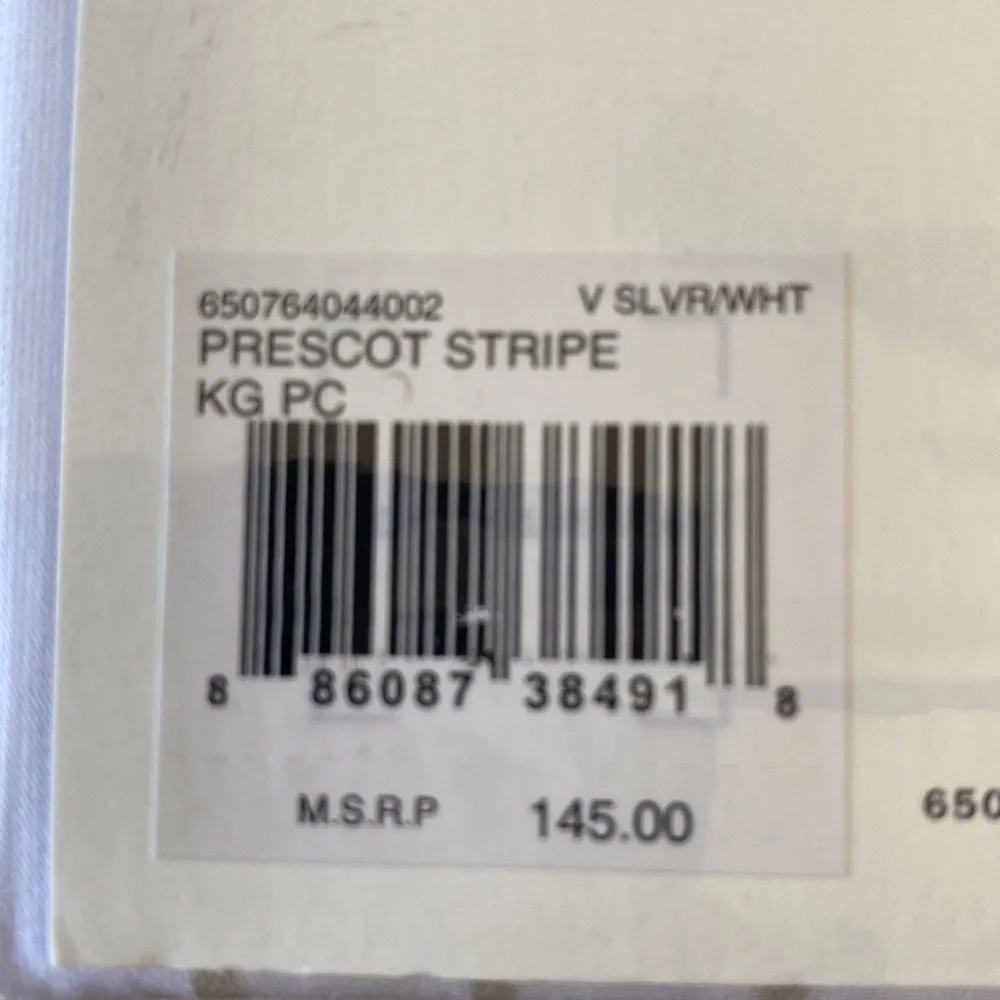 LRL Two King Pillowcases PRESCOT STRIPE.